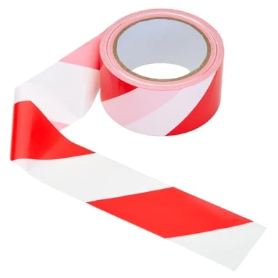 Image de La Cordeline Ruban Signalisation Polyéthylène Basse Densité (LDPE) 50mm x 100 m Balisage Rouge et Blanc