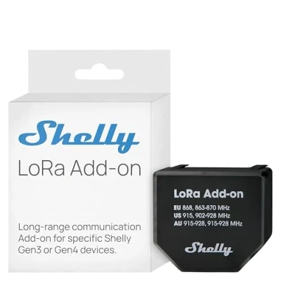 Image de Shelly LoRa Add On, communication étendue, connectivité sans fil, pas de restrictions, longue gamme, intégration flexible, technologie et protocole