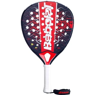 Image de Babolat, Grip pour Raquettes modèle Technical Vertuo, Taille Unique, Couleur Rouge, Idéale Les attaquants Techniques, Puissance et Confort optimaux, Forme Diamant maniabilité