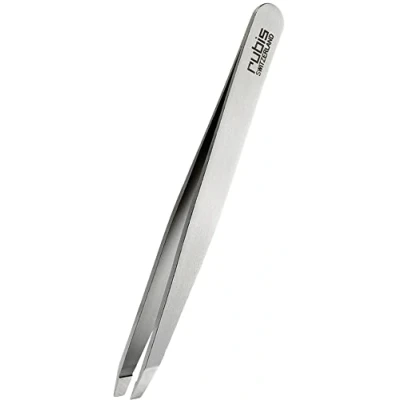 Image de pince à épiler Rubis classique, mors biais en acier inoxydable inclinée, fine et pointue a epiler professionnelle pour les sourcils
