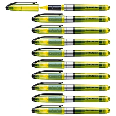 Image de Surligneur STABILO NAVIGATOR Lot x 10 surligneurs fluo Jaune