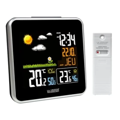 Image de La Crosse Technology WS6821 Station Météo avec écran LCD coloré Noir