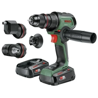 Image de Bosch perceuse visseuse sans fil AdvancedDrill 18V 80 QuickSnap (percer et visser ; avec renvoi d&#039;angle, porte embout exc. magnét; poignée aux; batterie chargeur)