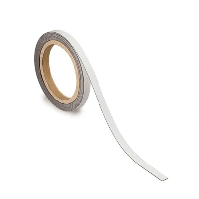 Image de MAUL Bande de marquage 10mm x 1mm inscriptible avec dos magnétique Utilisable dans le bureau, l&#039;atelier, l&#039;entrepôt et la cuisine Découpable individuellement Longueur 10m Blanc
