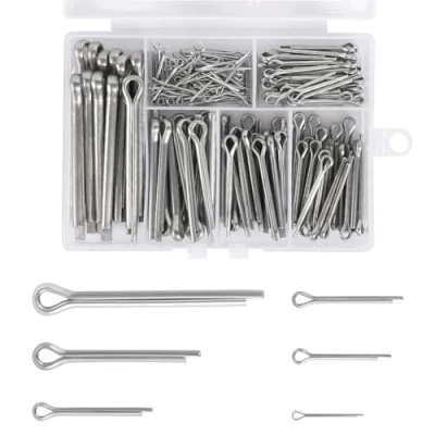 Image de 230 Pièces Goupilles Fendues en Acier Inoxydable Goupille de Retenue Assortiment Kit avec Boîte D&#039;assortiment 6 Tailles Différentes M1 M2 M2,5 M3 M4 M5 pour Voitures