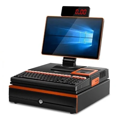 Image de JODAIS Caisse enregistreuse, Terminal de Point Vente avec Scanner Portable, Bureau, écran Tactile 15,6 Pouces, Clavier enregistreuse 101 Touches, imprimante Thermique 58 mm
