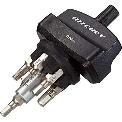 Image de Ritchey Llave DINAMOMETRICA Torque Key 5NM 6 Bits 1PCBAG Clé dynamométrique Outils Unisex Adult, Multicolor