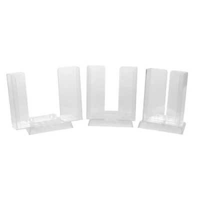 Image de EUROPEL Porte brochures 3 En 1 Réglable Pour format A4, A5, 1/3 A4 Transparent et documents de bureau portrait
