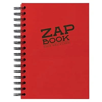 Image de Clairefontaine 8355C Carnet Spiralé Zap Book 160 Feuilles Papier Croquis 100% Recyclé A5 14,8x21 cm 80g Couleur de Couverture Aléatoire (4 coloris vifs possible)