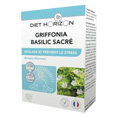 Image de Diet horizon Complement alimentaire Griffonia Basilic sacré Formule Renforcée 60 comprimés