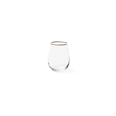 Image de Excelsa Gold Lot de 6 verres à eau, verre soufflé, bord fil doré, 470 ml