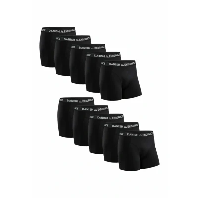 Image de DANISH ENDURANCE Boxers en Coton Ultra Doux, Caleçon Confortable et Respirant, À Poche ou sans, pour Homme, Lot de 6 Noir 3XL