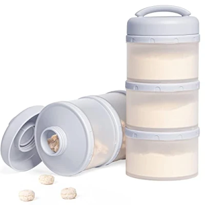 Image de Termichy Boîte Doseuse à Poudre de Lait empilable, Paquet 2 (gris)