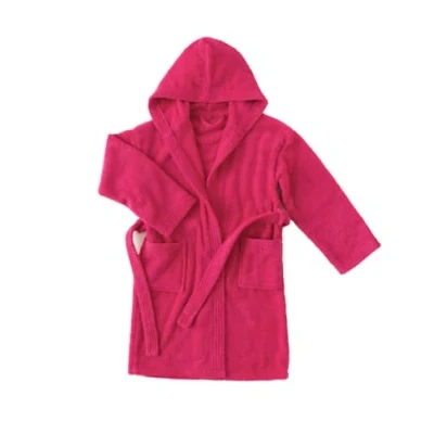 Image de Top Towel Peignoir fille garçon 100% coton Tissu éponge 450 grammes De 6 à 8 ans Fuscia