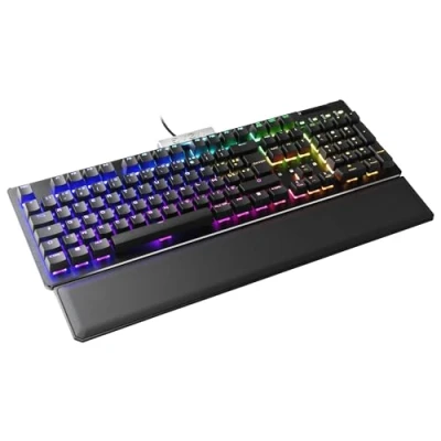 Image de EVGA Z15 RGB Gaming Keyboard, Backlit LED, Hot Swappable Mechanical Kailh Speed Silver Switches (Linear)