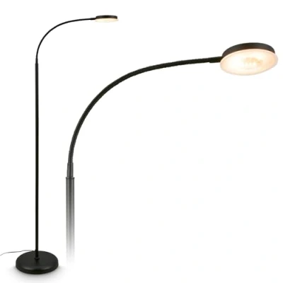 Image de Briloner lampadaire tactile, à intensité variable, orientable, fonction mémoire,lampadaire sur pied salon, lampe pied, 125,5 x 21 45 cm, noir