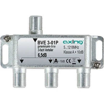 Image de Axing splitter distributeur repartiteur 3 voies sorties pour FM CATV télévision numérique par câble 5 1218MHz BVE