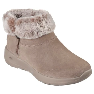 Image de Skechers Femme Joy en déplacement Bottine, Daim Taupe foncé, 39 EU