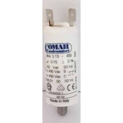 Image de Condensateur permanent pour moteur Comar 3,15 μF, à Cosses