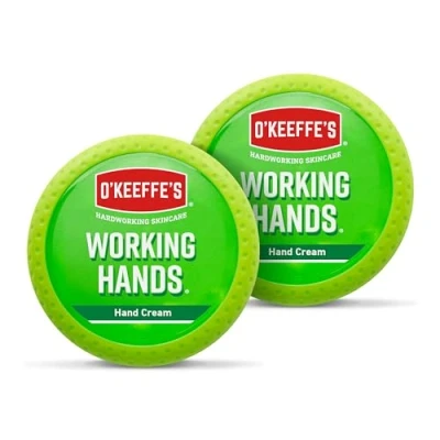 Image de O&#039;Keeffe&#039;s Working Hands, pot de 96 g (lot 2) Crème pour les mains extrêmement sèches et craquelées Augmente instantanément niveaux d&#039;humidité, crée une couche protectrice empêche la