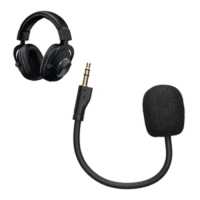 Image de kwmobile Microphone de remplacement compatible avec Logitech G Pro X Micro rechange pour casque audio gaming noir