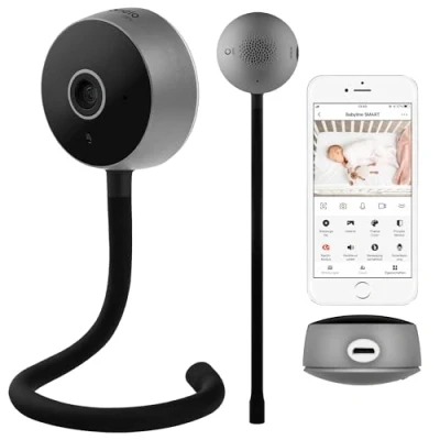 Image de Babyphone LIONELO Babyline Smart 85 Caméra Bebe WiFi Audio Bidirectionnel Vision nocturne Contrôle température Noir