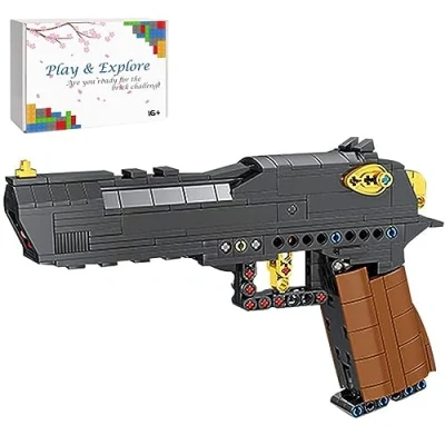 Image de JOMIOD Pistolet technique Kit de construction Desert Eagle 360 blocs serrage Modèle fusil avec fonction tir MOC armes militaires Compatible les Lego