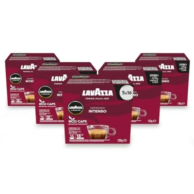 Image de Lavazza A Modo Mio Intensamente, Lot de 5, 5 x 16 Capsules