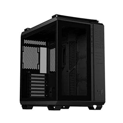 Image de ASUS TUF gaming GT502 Châssis ATX (double chambre, zones de refroidissement indépendantes pour le CPU et GPU panneaux latéraux sans outils, USB 3.2 Gen 2 Type C à l&#039;avant)