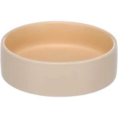 Image de Flamingo Gamelle pour la Nourriture et l&#039;eau Anca Rond Beige/Orange Chiens 12x3,5cm 200ml Durable, Facile à Nettoyer Élégante