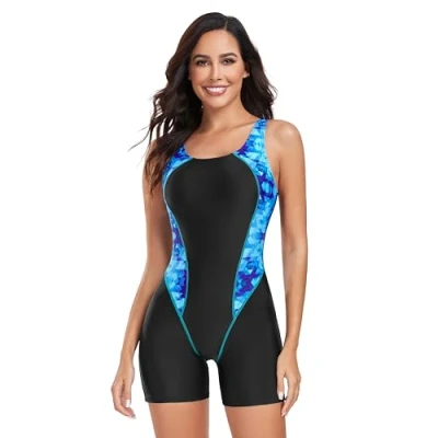 Image de BEACHKINI Maillot De Bain Femme Une Pièce Dos Ouvert Compétitif,06 Bloc,EU 44