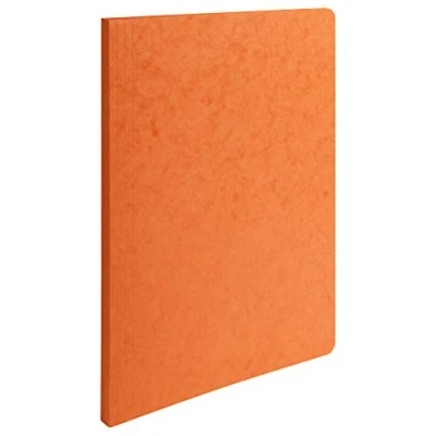 Image de Exacompta Réf. 11517H Paquet de 50 chemises en carte lustrée 400 g/m² extension du dos 15 à 35 mm certifiées FSC® dimensions 24 x 32 cm pour documents format A4 couleur orange