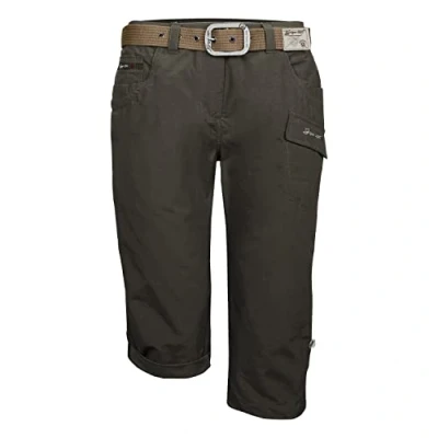 Image de G.I.G.A. DX Pantacourt décontracté pour Femme avec Ceinture/Short GS 35 WMN PNTS Pierre foncée Taille 44