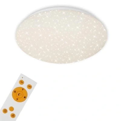 Image de Briloner Leuchten Lampe de plafond LED blanc étoilé avec télécommande pour régler la température couleur Dimmable, 15W Diamètre 29,3 cm