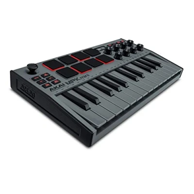 Image de AKAI Professional MPK Mini MK3 Clavier MIDI USB Portable avec 25 Touches, 8 Pads et Logiciels