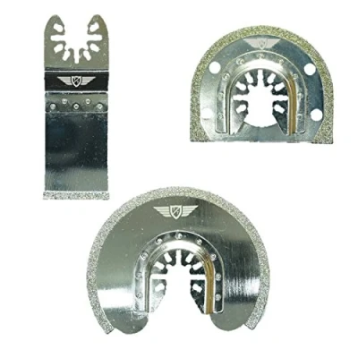 Image de 3 x TopsTools FAKD3B Fast Fit Diamant Joint Lames pour Dewalt Stanley Black et Decker Bosch Fein (Pas StarLock) Makita Milwaukee Parkside Ryobi Worx Multitool Outil multifonction Accessoires