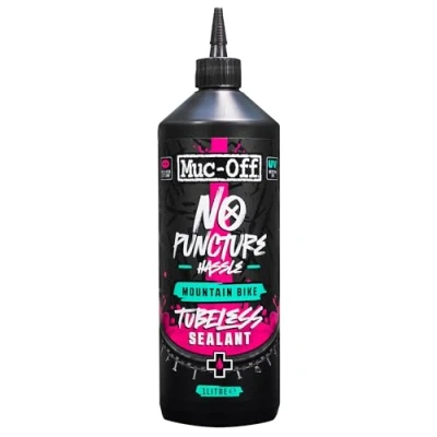 Image de Muc Off No Puncture Hassle Produit Anti Crevaison Tubeless 1 l Pneu Vélo avec Colorant de Détection UV Bouche les Déchirures et Trous jusqu&#039;à 6 mm