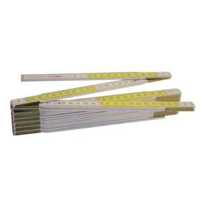 Image de Metrica 23169 Mètre bois 3 m Blanc/Jaune