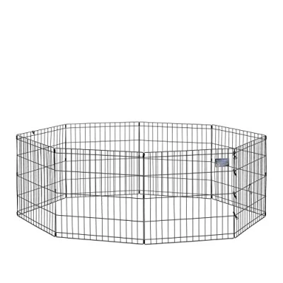 Image de MidWest Homes for Pets 550 24 Cage d&#039;exercice et parc pour chien avec porte ; 60,96 cm x Revêtement de finition noir