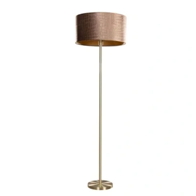 Image de Qazqa simplo shade Lampadaire avec Abat Jour 1 lumière H 174 cm Laiton Classique/Antique éclairage intérieur Salon I Chambre Cuisine Salle à manger