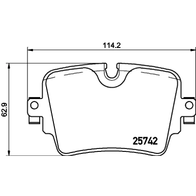 Image de BREMBO P 36 033 Jeu de plaquettes frein préparé pour indicateur d&#039;usure sans accessoires JAGUAR: XJ Berline, F Type Cabriolet, Coupe