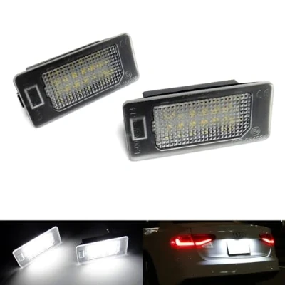 Image de RZG Lot de 2 éclairages plaque d&#039;immatriculation LED Canbus pour A1 A3 S3 A4 S4 A5 S5 A6 A7 Q3 Q5 Q7 TT RS Cayenne Blanc