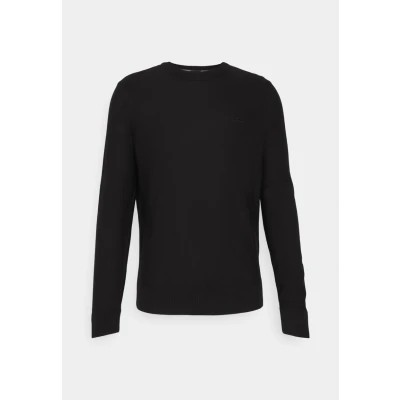 Image de BOSS Hommes Avac C Pull Regular en Laine mélangée à Logo brodé