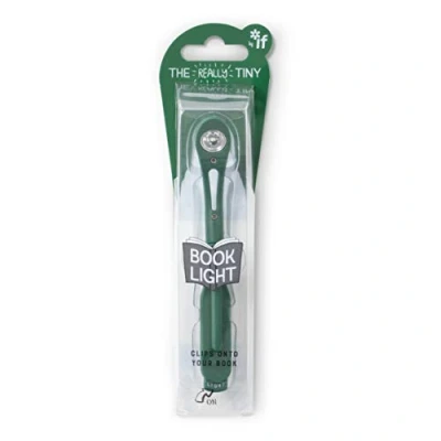 Image de IF Really Tiny lampe de lecture compacte pour livres au lit flexible à clipser Une superbe avec piles incluses Vert forêt