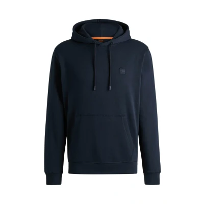 Image de BOSS Hommes Wetalk Sweat à Capuche Regular en Molleton de Coton avec Patch logoté