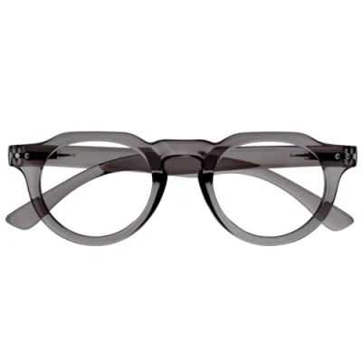 Image de OPULIZE RIO Lunettes de Lecture Anti Lumière Bleue Monture Partie Supérieure Droite Gris Hommes et Femmes Charnières à Ressort B53 7 +3.50
