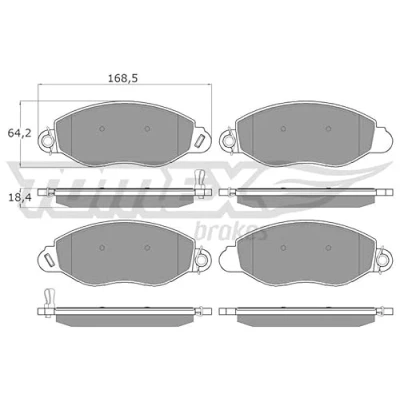 Image de TOMEX brakes TX 12 61 Jeu de plaquettes frein Essieu avant avec indicateur d&#039;usure FORD: Transit Mk5 Van, Сamion à Plateau/Сhâssis