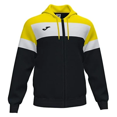Image de Joma Crew IV Veste à Capuche Garçon, Noir/Jaune, 5XS