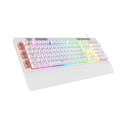 Image de Redragon K512 Clavier de Jeu à Membrane rétro éclairé Shiva avec Touches multimédias, Sensation mécanique silencieuse, 6 Macro intégrées supplémentaires, contrôle multimédia dédié
