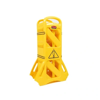 Image de Rubbermaid Commercial Products FG9S1100YEL Système de Barricade Sécurité Mobile Extensible, 60 x 35 100cm, Jaune